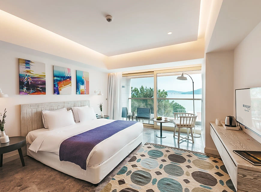 D Resort Ayvalık Comfort Kısmi Deniz Manzaralı Oda kartı genel görünüm